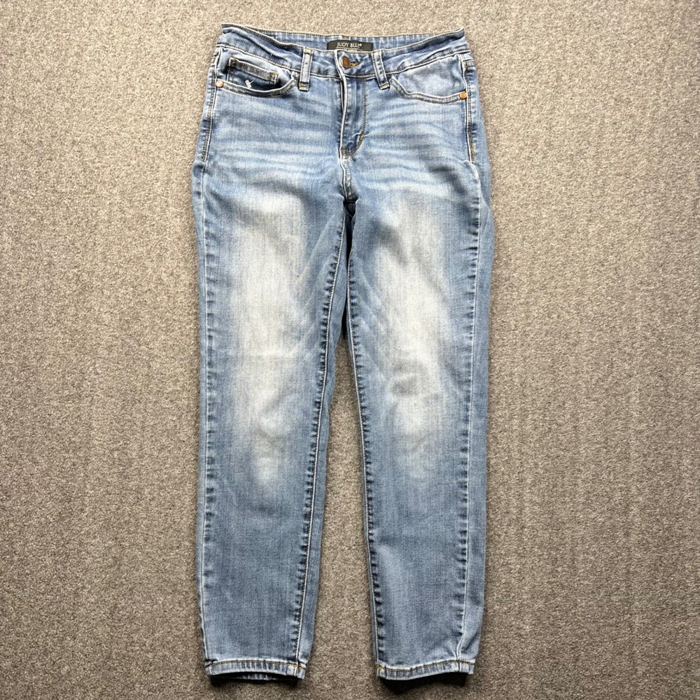 Judy Blue Jeans Womens 28 Blue Fits 26x25 Light Wash Skinny Stretch JB82102 DK